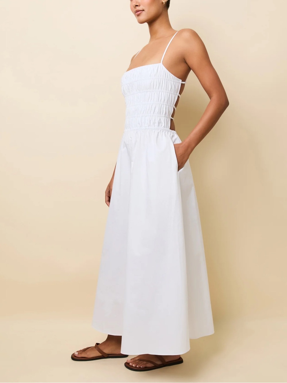 Solid & Striped Delta White Maxi Dress